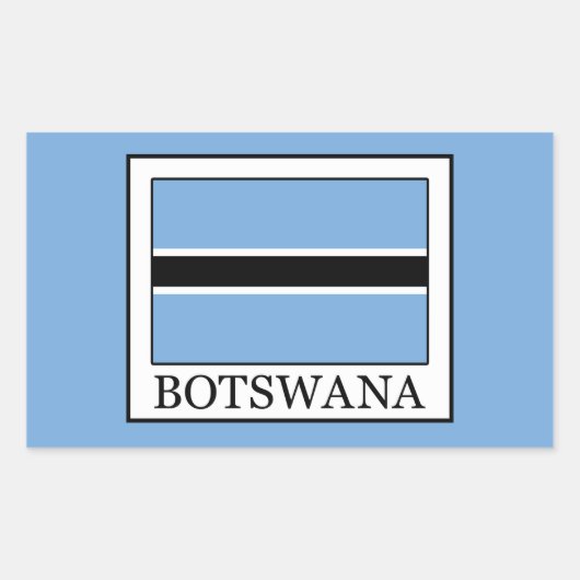 Botswana Rechthoekige Sticker (Voorkant)