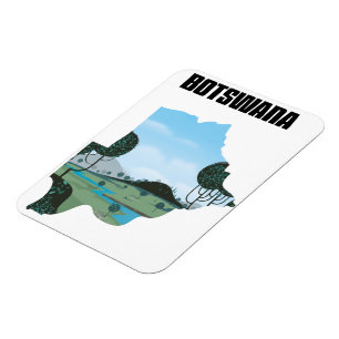 Botswana reisposter magneet