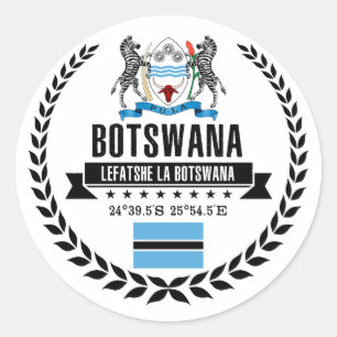 Botswana Ronde Sticker
