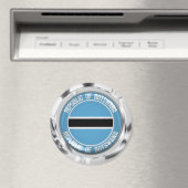 Botswana Round Emblem Magneet (Insitu (Vaatwasser))
