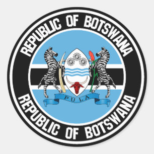 Botswana Round Emblem Ronde Sticker