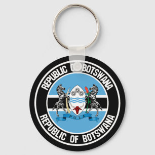 Botswana Round Emblem Sleutelhanger