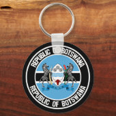 Botswana Round Emblem Sleutelhanger (Voorkant)