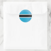 Botswana Round Icon Flag Ronde Sticker (Tas)