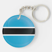 Botswana Round Icon Flag Sleutelhanger (Achterkant)
