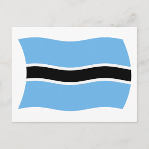 Botswana Vlag Ansichtkaart Briefkaart