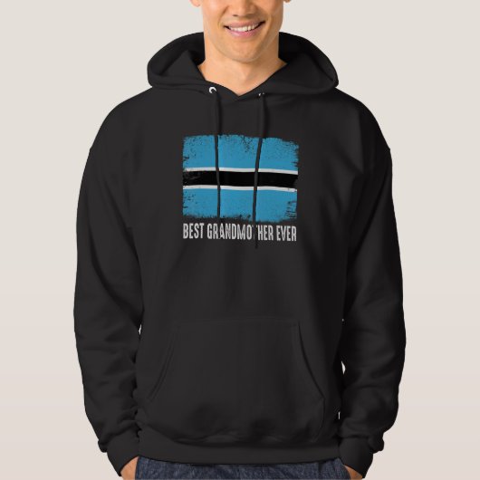 Botswana vlag Beste grootmoeder ooit vlieg Hoodie (Voorkant)