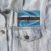 Botswana Vlag Knop Button (Insitu)