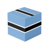 Botswana vlag kubus (Achter hoekig)