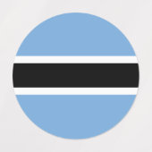 Botswana vlag labels (Design 1)