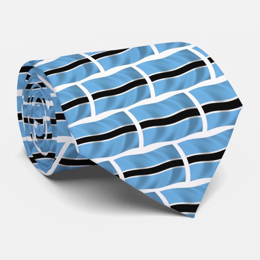 Botswana Vlag Stropdas (Opgerold)