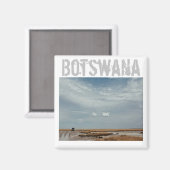 Botswana Voiture Voyage sel Pan Magnet (Recto/Verso)
