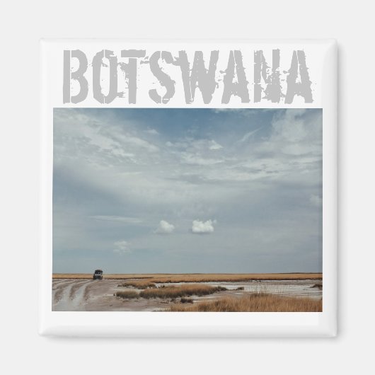 Botswana Voiture Voyage sel Pan Magnet (Devant)