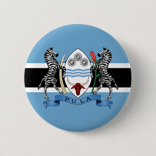 Botswana Wapenmunt/vlag Ronde Button 5,7 Cm