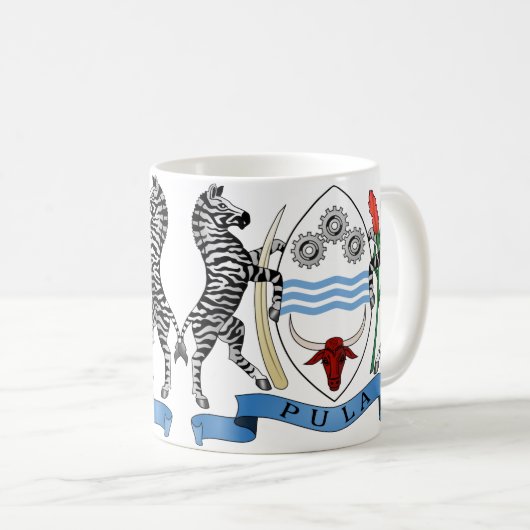 Botswana Wapenstoofpot Mok (Voorkant rechts)