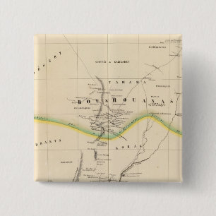 Botswana, Zuid-Afrika 51 Vierkante Button 5,1 Cm