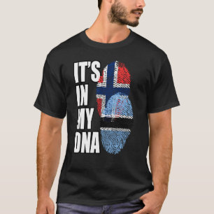 Botswanan en Noors Mix Dna-vlagerfgoed T-shirt