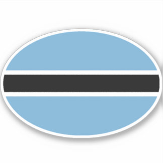 Botswanan Flag Oval Sticker