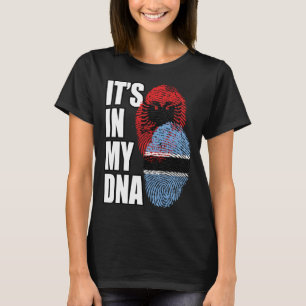 Botswanees en Albanees mix DNA vlag erfgoed T-shirt