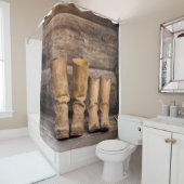 Botte Cowboy & Cowgirl rideau de douche (En situation)