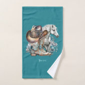 Botte de cheval Cowgirl bottes de cowboy casquette (Serviette à main)