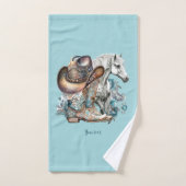 Botte de cheval Cowgirl bottes de cowboy casquette (Serviette à main)