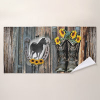 Botte de cow-boy à cheval à la galopante Fleurs de
