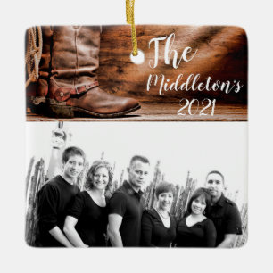 Botte de cow-boy personnalisées XMAS Ornement Bott