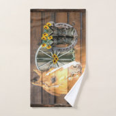 Botte de l'Ouest de cheval Wagon Wheel Horseshoe C (Serviette à main)