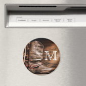 Botte de vache Boots Spur Pays Monogramme Aimant i (In Situ (Lave-vaisselle))