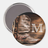 Botte de vache Boots Spur Pays Monogramme Aimant i (Recto/Verso)