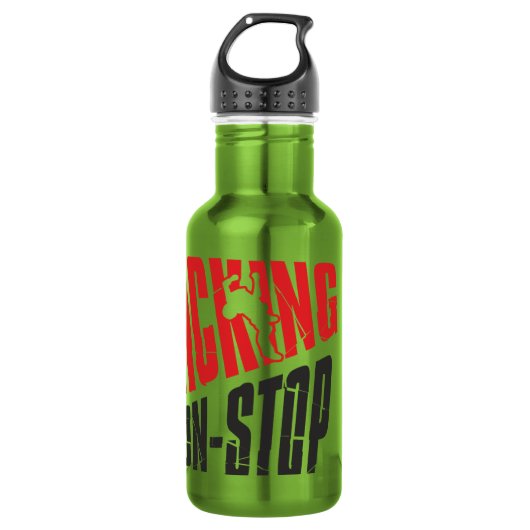 Botteltrucs. Het tikken zonder stop. Waterfles (Voorkant)