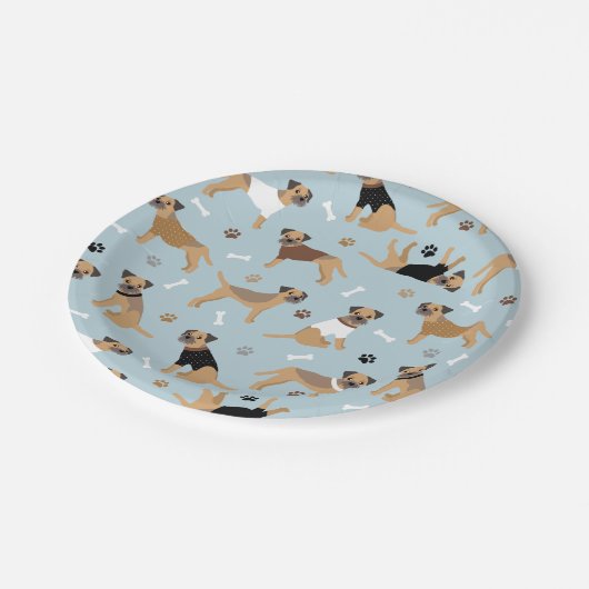 Botten en poten voor grensdrager papieren bordje (Gekanteld)