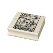 BOTTEN IN DE GARDEN SKELETON, FOLK ART MOON 	RUBBERSTEMPEL (Stempel)