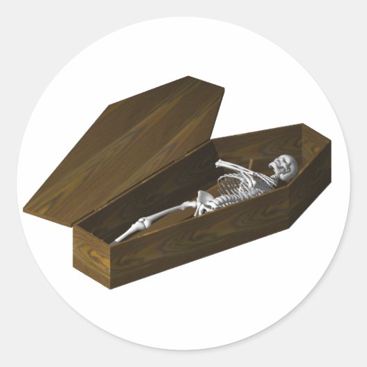 Botten in een koffie: Halloween: Ronde Sticker (Voorkant)