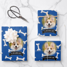 Botten Pattern Dog Aangepaste naam