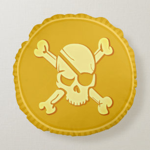 Botten Pirate Dubloon Coin Treasure Rond Kussen