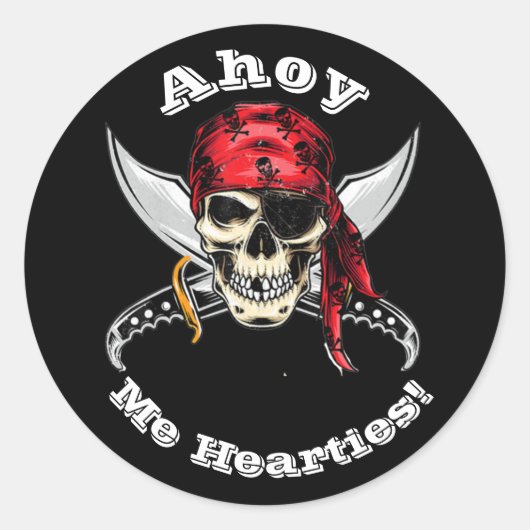 Botten Pirate Legend Ronde Sticker (Voorkant)