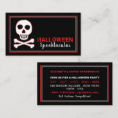 Botten, Rode halloween Party Ticket Invite Informatiekaartje (Voorkant / Achterkant)