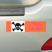 botten schedel en kruis, schedels? bumpersticker (Op auto)