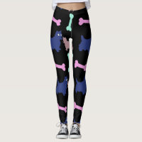 Botten Schotse Terrier kiezen B Kleur-Leggings