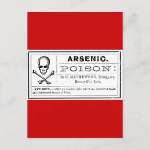 Botten septouw Arsenic Poison Etiket Briefkaart