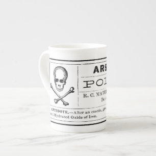 Botten septouw Arsenic Poison Label Porselein Kop