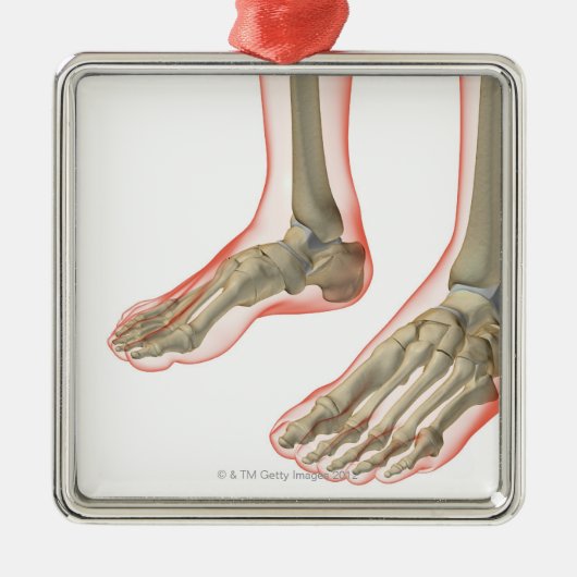 Botten van de Feet Metalen Ornament (Voorkant)