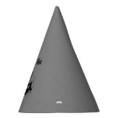 Botten van de grote Gothic Bee Skull op Wings Grey Feesthoedjes (Rechts)