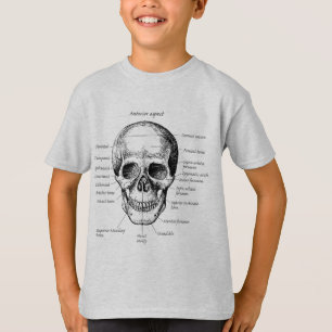 Botten van de menselijke schedel t-shirt
