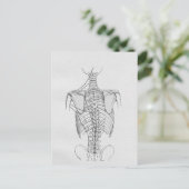 Botten van de wervelkolom briefkaart (Staand voorkant)