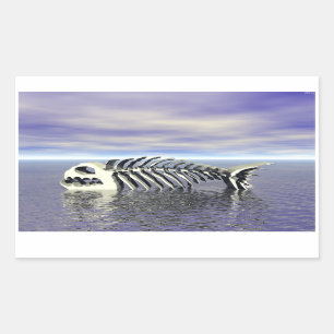 Botten van vis rechthoekige sticker