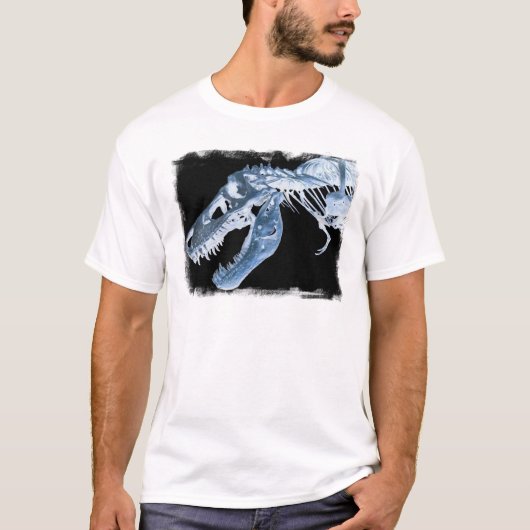 Botten voor Blue & Black T-Rex X-Ray Foto T-shirt (Voorkant)
