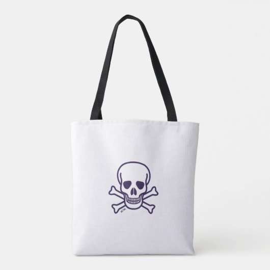 Botten witte schoudercanvas tas (Achterkant)